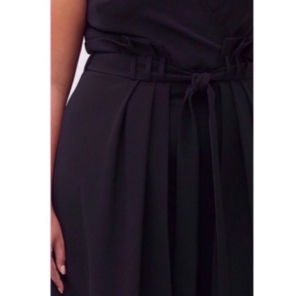 Lane Bryant Black Infinite Wide Leg Crop Jumpsuit - Picture 2 of 4